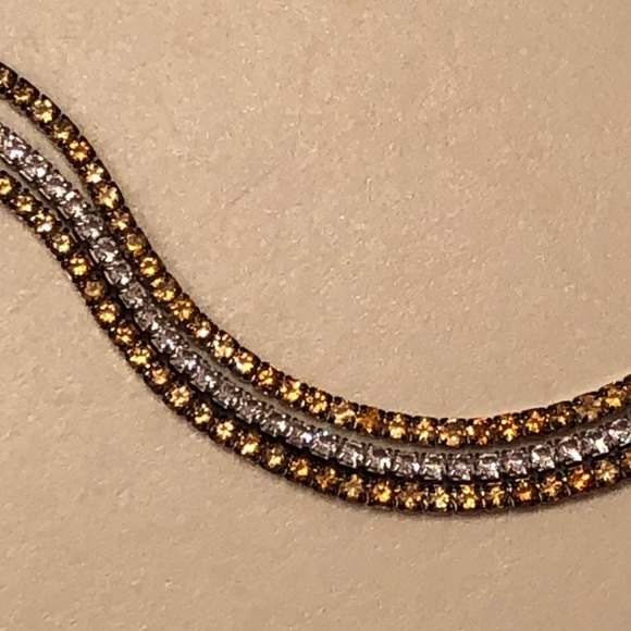 NWOT Sterling Silver White Topaz & Citrine Bracelet - Picture 1 of 12